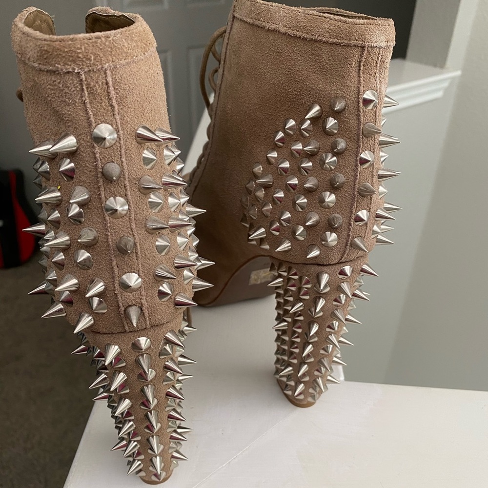 Jeffrey Campbell spiked suede lita boots